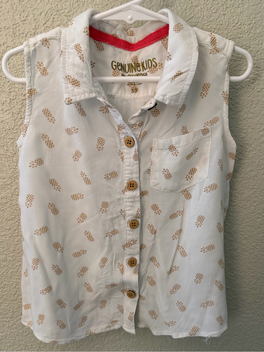 OshKosh B'gosh, Cat & Jack Girls 4T/5T Summer Shirt Bundle 3 Pieces Beach Vibes - Picture 4 of 11